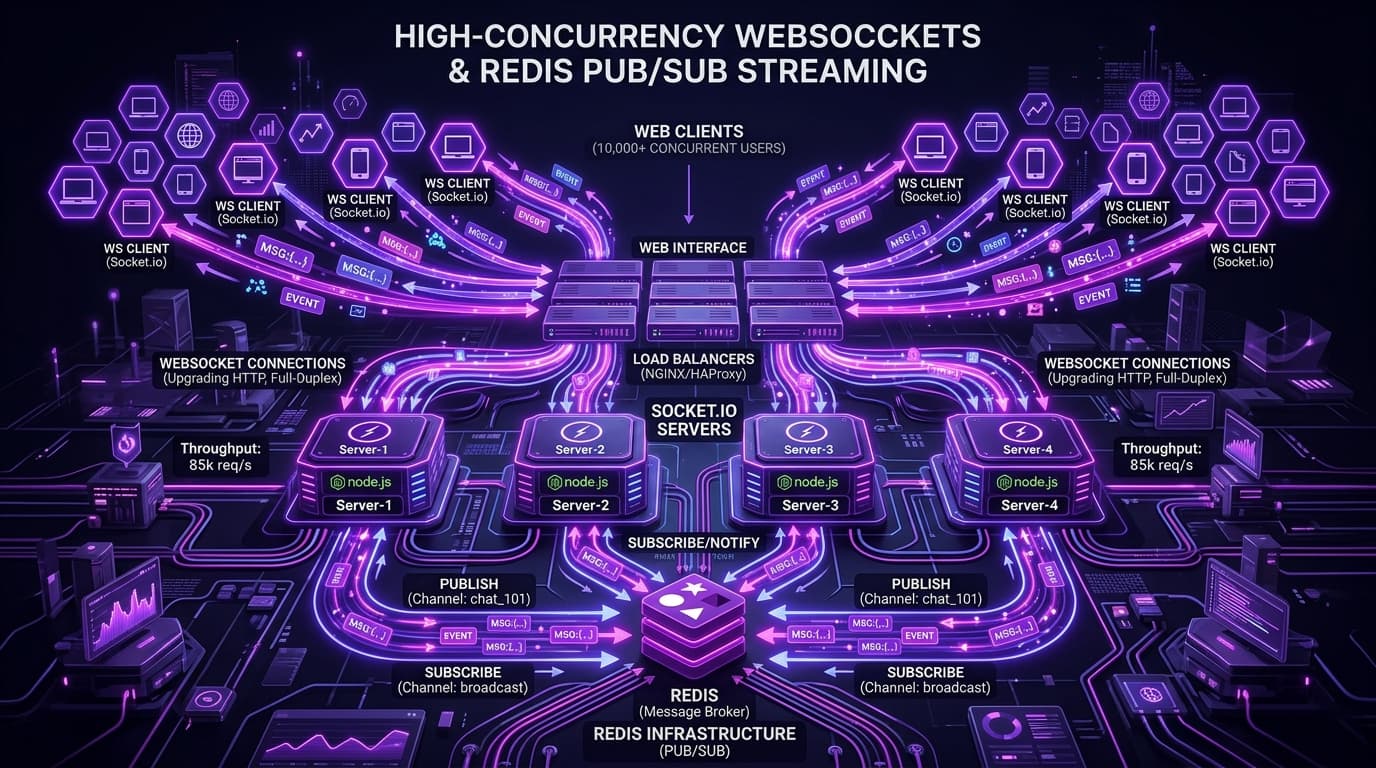 Building High-Concurrency Real-Time Systems with WebSockets, Socket.io & Redis