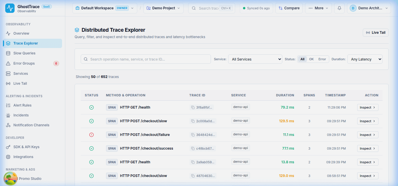 Screenshot 2 of GhostTrace